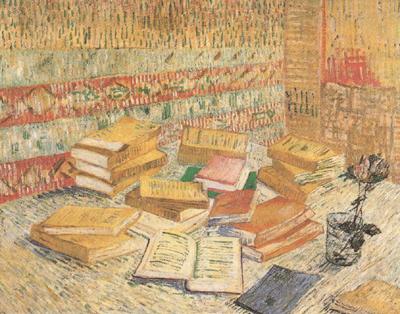 Vincent Van Gogh Still life with French Novels and a Rose (nn04)